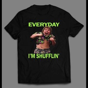 The Goonies Chunk Everyday I’m Shufflin Movie80s Retro T Shirt Adult Black